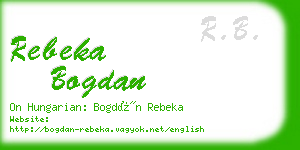 rebeka bogdan business card